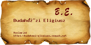 Budaházi Eligiusz névjegykártya